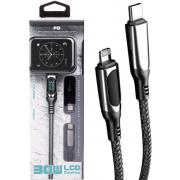 USB cable MOXOM Type-C to Lightning (MX-CB91) черный